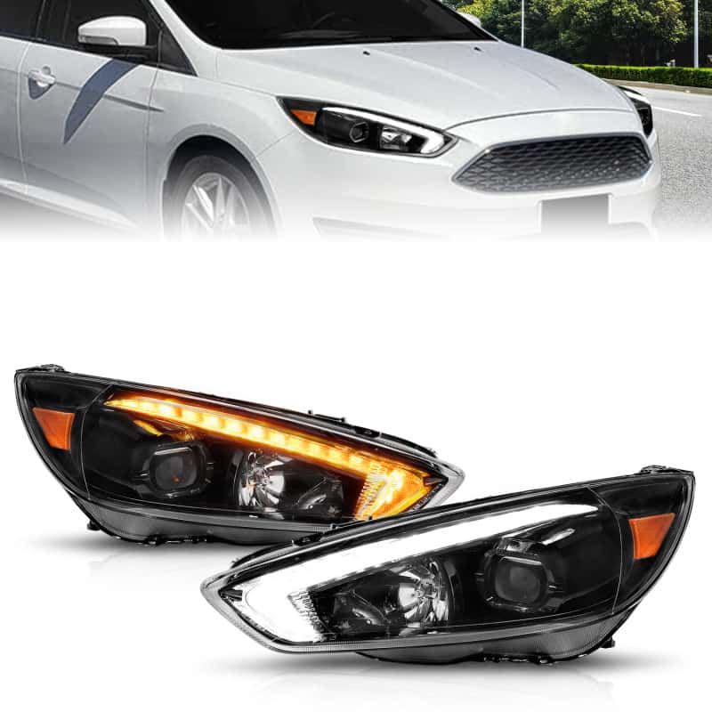 ANZO — ANZO 15-18 Ford Focus Projector Headlights - w/ Light Bar Switchback Black Housing
Head Light Set
HdLtSet - view 2