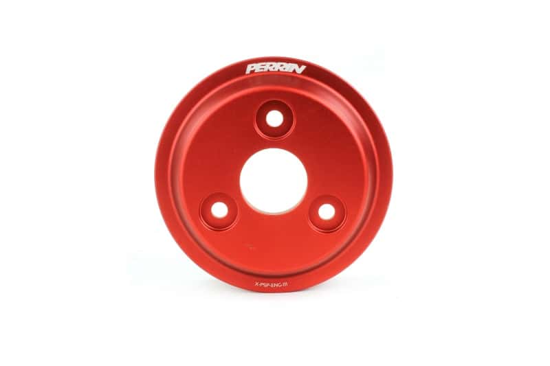 Perrin Performance — PERRIN 22-25 Subaru WRX / 21-25 Crosstrek / 20-25 LGT/OBXT/FXT Lightweight Water Pump Pulley - Red - view 3