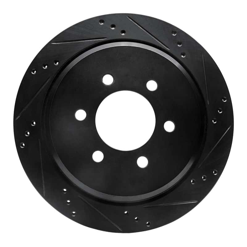 R1 Concepts — R1 02-06 Ford Expedition Rear Right Drilled & Slotted Black Brake Rotor
R1 Brake Rotor Drill - view 1
