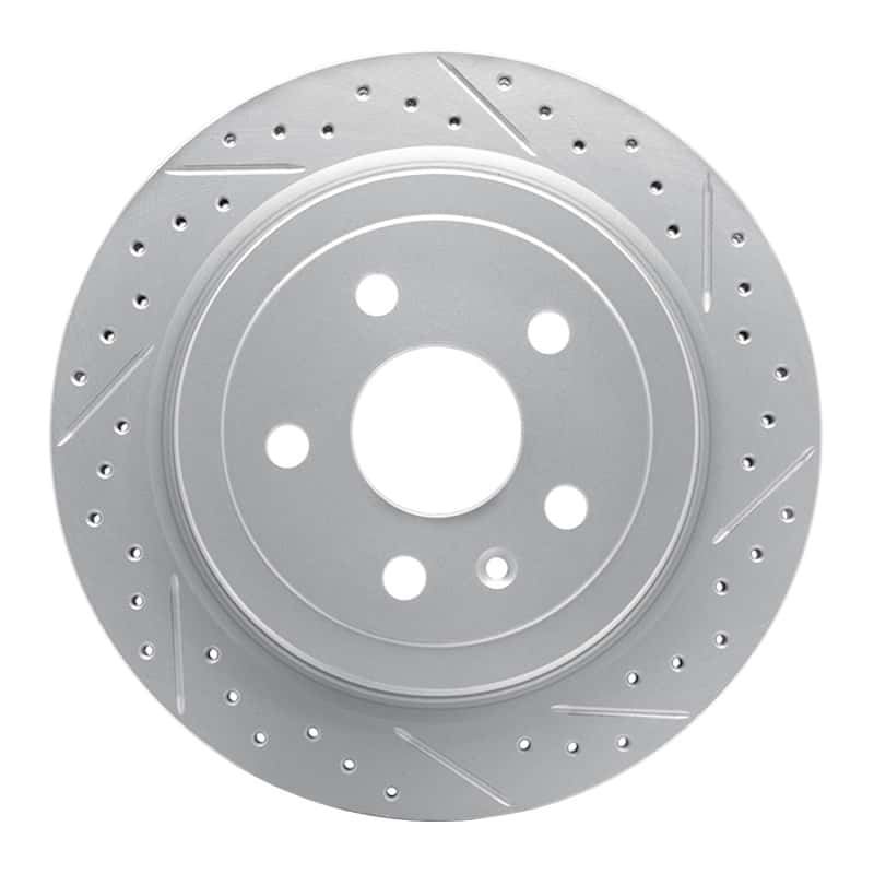 R1 Concepts — R1 08-19 Cadillac Cts Rear Right Drilled & Slotted Geo-Carbon Rotor - view 1