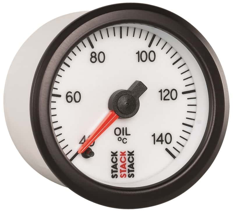 AutoMeter — Autometer Stack 52mm 40-140 Deg C 1/8in NPTF Male Pro Stepper Motor Oil Temp Gauge - White
Ga OT ProStpr W 140C - view 5