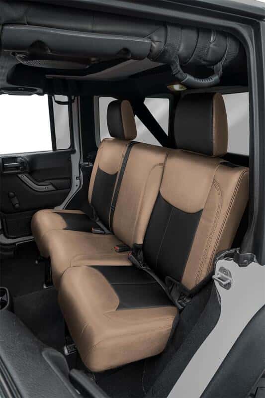 PRP Seats — PRP 13-18 Jeep Wrangler JKU Rear Seat Cover/4 door - Black/Tan
Seat Covers - view 3