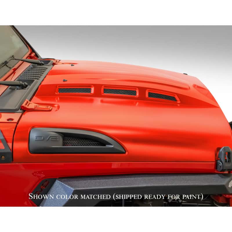 DV8 Offroad — DV8 Offroad 18+ Jeep JL Heat Dispersion Hood - Primer Black
Hood - view 4