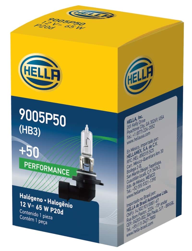 Hella — Hella Bulb 9005 12V 65W P20D T4 +50
9005P50 Halogen Bulb - view 9