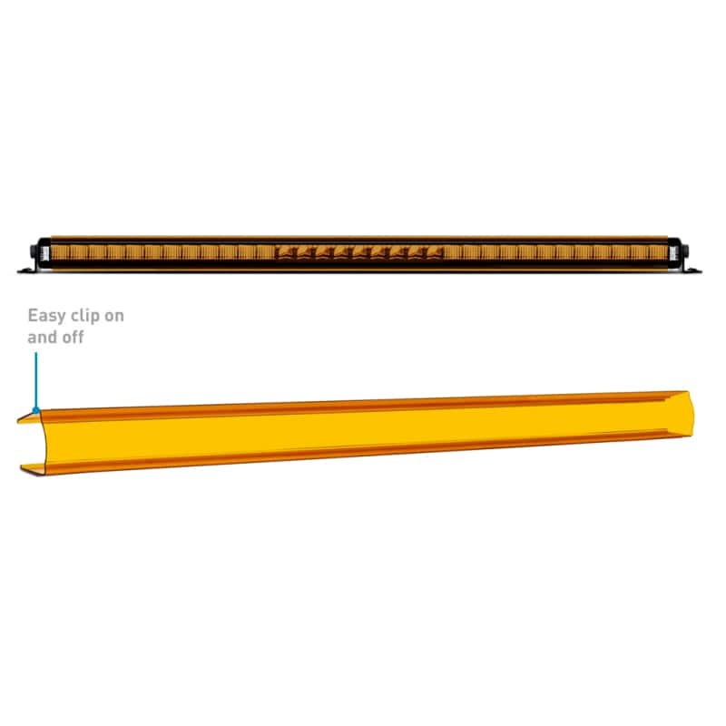 Borne Off-Road — Borne Off-Road Light Bar Cover Single Row 40in Amber - view 3