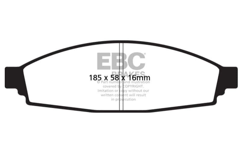 EBC — EBC 03-06 Lincoln Aviator 4.6 Greenstuff Front Brake Pads
Disc Brake Pad - view 1