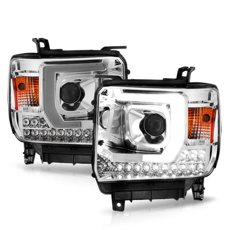 ANZO — ANZO 14-15 GMC Sierra 1500/2500HD/3500HD Plank Style Projector Headlight - Chrome Housing
Head Light Set
HdLtSet - view 8