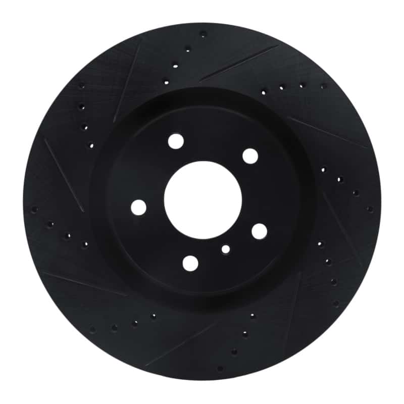 R1 Concepts — R1 03-08 Infiniti G35 Front Left Drilled & Slotted Black Brake Rotor
R1 Brake Rotor Drill - view 1