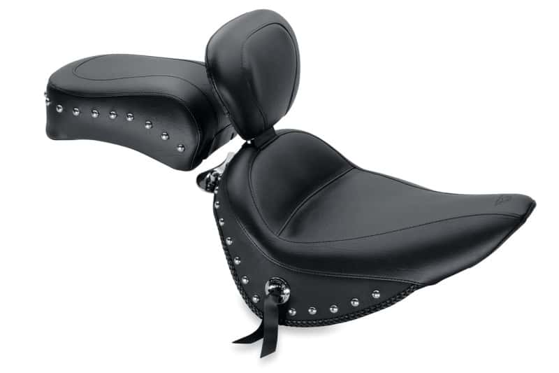 Mustang Motorcycle — Mustang 00-15 Harley Softail Std Rear Tire Std Touring, Wide Touring Recessed Passenger Seat - Black - view 1