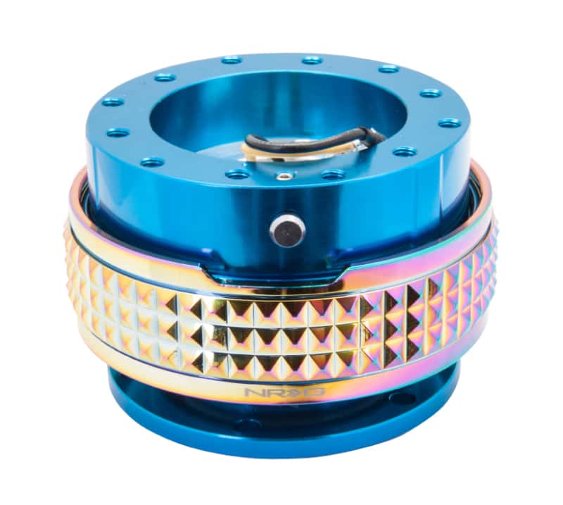 NRG — NRG Quick Release Kit - Pyramid Edition - Blue Body / Neochrome Pyramid Ring - view 2