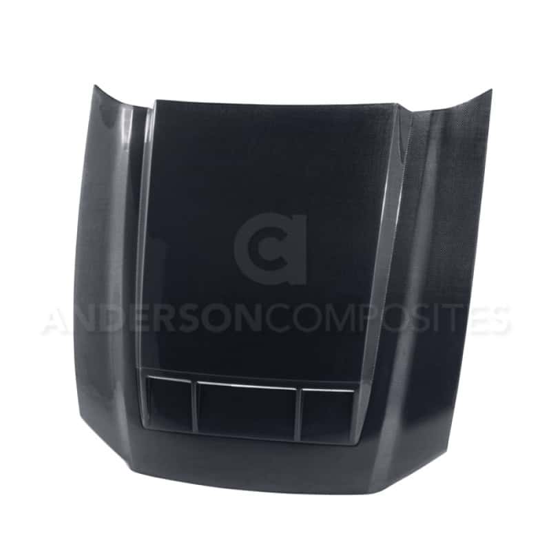 Anderson Composites — Anderson Composites 10-14 Ford Mustang/Shelby GT500 and 2013-2014 GT/V6 Ram Air Type-CR Hood - view 1