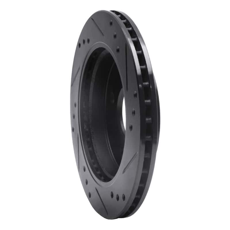 R1 Concepts — R1 95-04 Ford Contour Rear Left Drilled & Slotted Black Brake Rotor
R1 Brake Rotor Drill - view 4