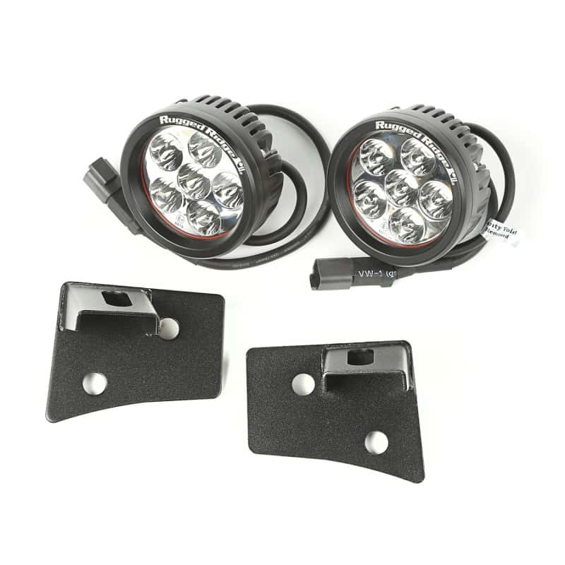 Rugged Ridge — Rugged Ridge 07-18 Jeep Wrangler JK Textured Black Round Windshield LED Kit w/ Brackets
OFFROAD_LIGHTING
OrdRacingLampKt - view 1