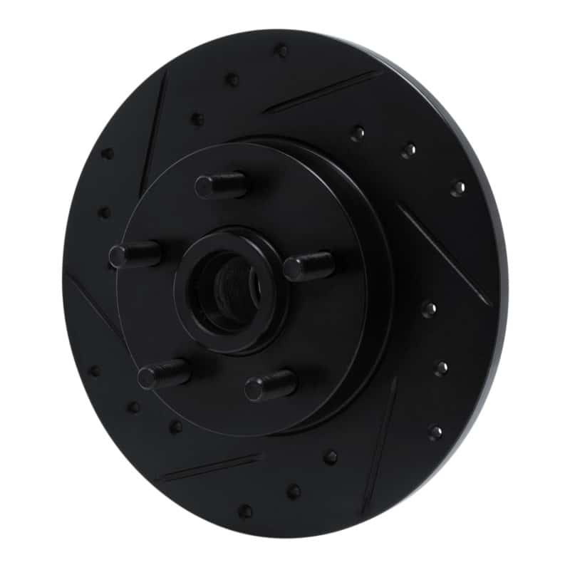 R1 Concepts — R1 84-87 Pontiac Fiero Front Left Drilled & Slotted Black Brake Rotor
R1 Brake Rotor Drill - view 2