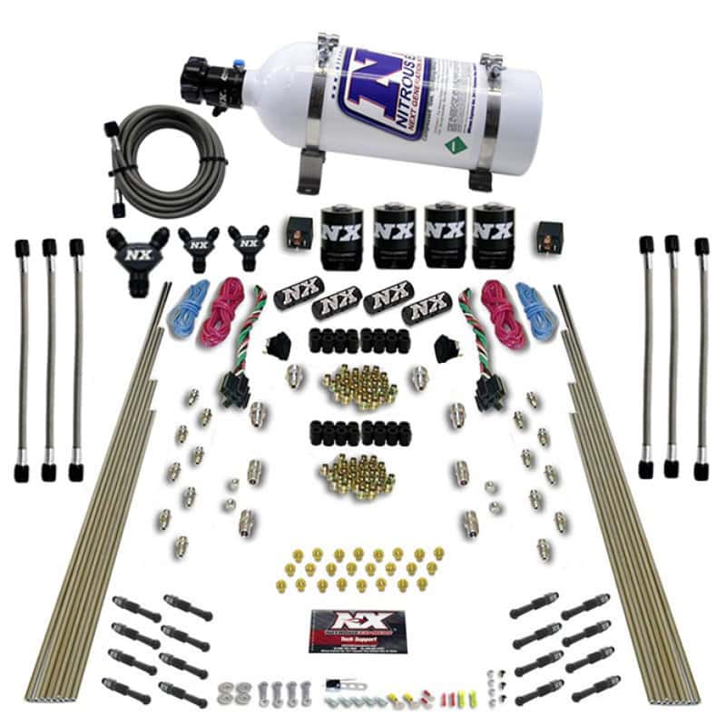 Nitrous Express — Nitrous Express 8 Cyl Dry Direct Port Dual Stage 4 Solenoids Nitrous Kit (200-600HP) w/5lb Bottle
Injection System Kit
N2OSys - view 3