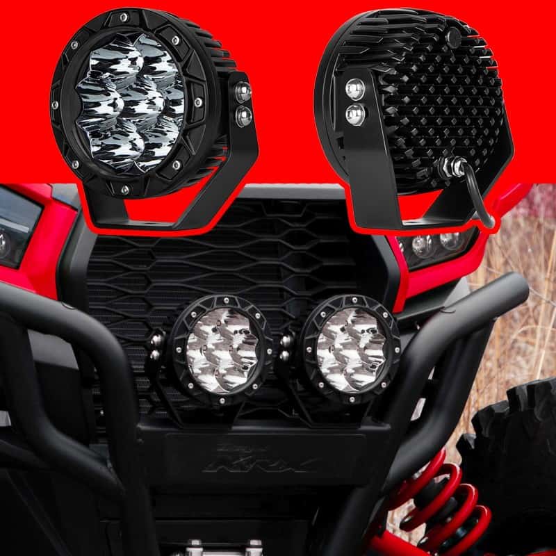 XKGLOW — XK Glow Spot Beam Cube Offroad Round Work Light Kit 1pc 5in - view 2