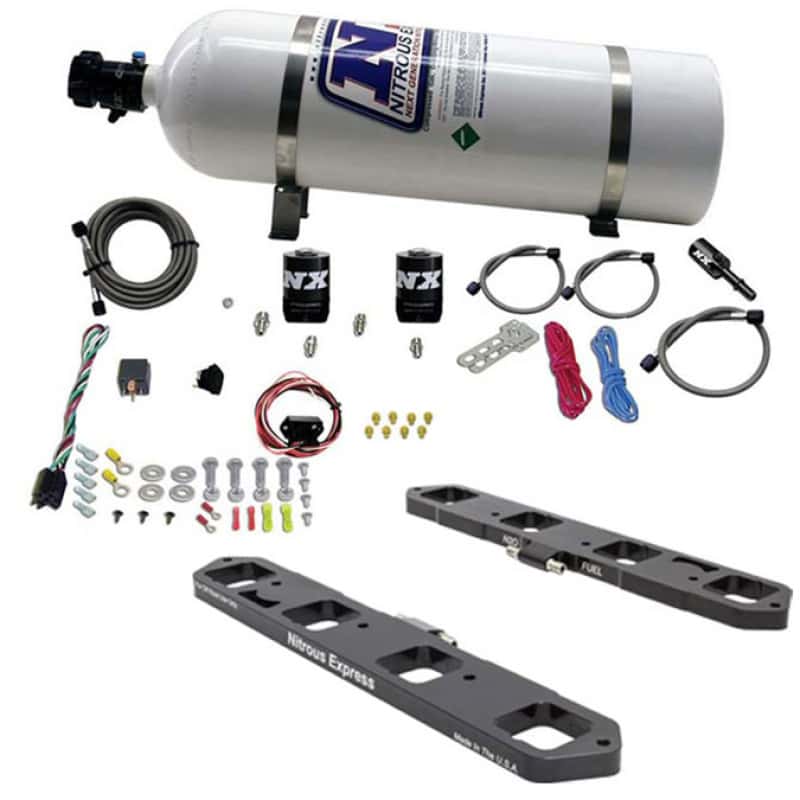 Nitrous Express — Nitrous Express Dodge Hemi 5.7L/6.1L/6.4L Direct Port Plate System w/15lb Bottle
Injection System Kit
N2OSys - view 2