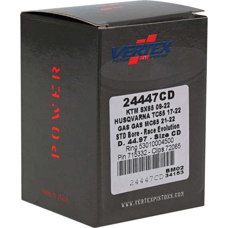 Vertex Pistons — Vertex Piston 09-24 KTM 65 SX 65cc Cast Race Evolution Piston Kit - view 5