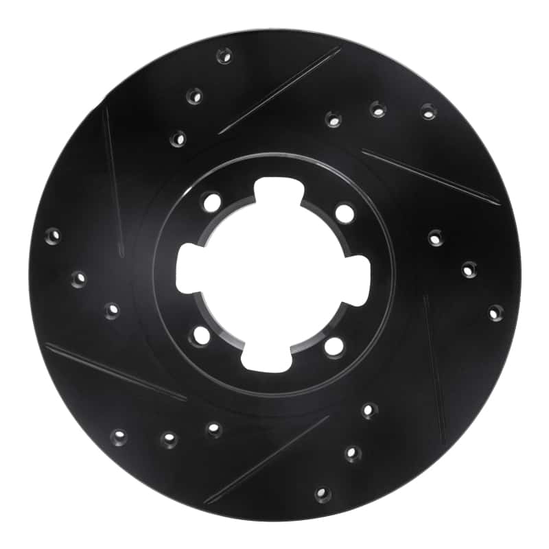 R1 Concepts — R1 85-94 Subaru GL-10 Front Left Drilled & Slotted Black Brake Rotor
R1 Brake Rotor Drill - view 1