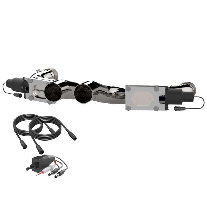 QTP — 2015-2023 Dodge Challenger,Charger & Chrysler 300C 6.2,6.4L QTP Aggressor Cutout Pipes - view 2