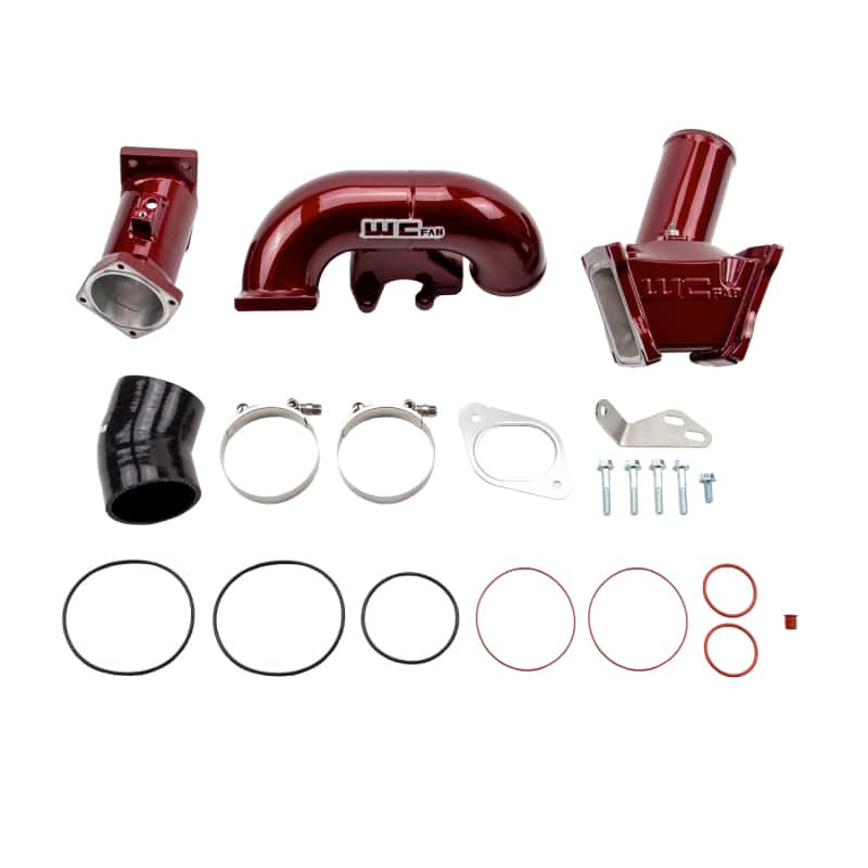Wehrli — Wehrli 2007.5-2010 LMM Duramax High Flow 3in Y-Bridge Kit- WCFab Red
Y-Bridge Kit LMM RED - view 1