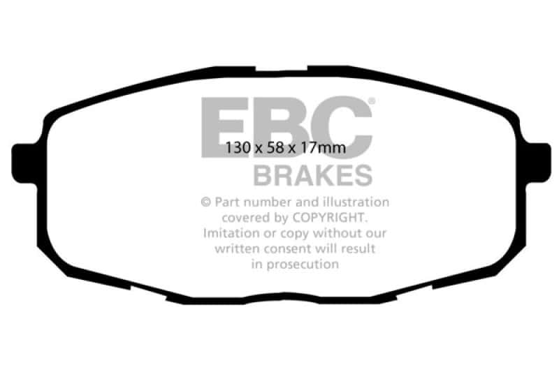 EBC — EBC 09-12 Hyundai Elantra 2.0 Touring Redstuff Front Brake Pads
Disc Brake Pad - view 1