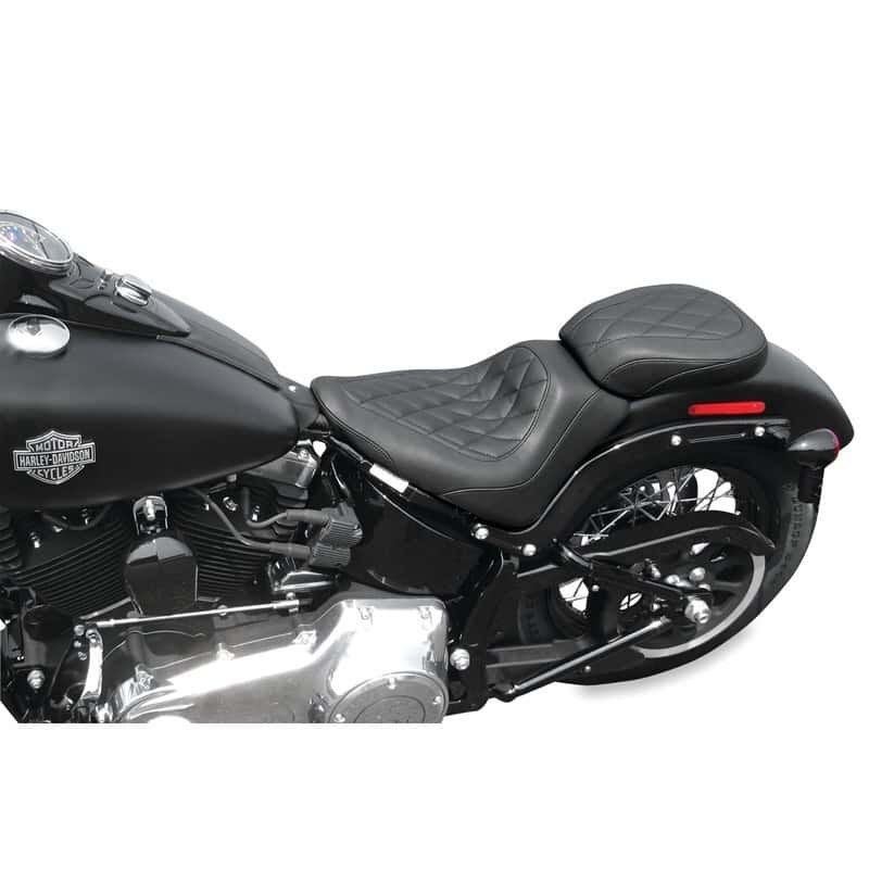 Mustang Motorcycle — Mustang 11-13 Harley Blackline, 12-17 Slim,Slim S Wide Tripper Solo Seat Diamond Stitch - Black - view 1