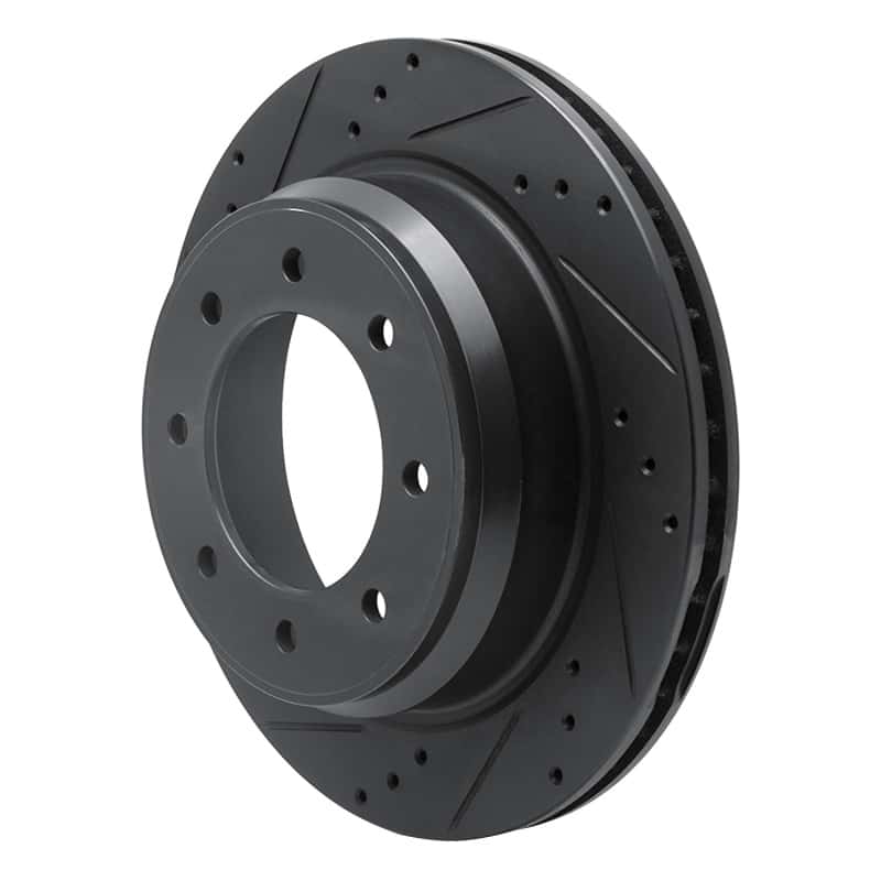 R1 Concepts — R1 12-21 Nissan NV1500 Rear Left Drilled & Slotted Black Brake Rotor
R1 Brake Rotor Drill - view 2