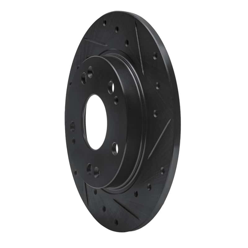 R1 Concepts — R1 11-15 Honda CR-Z Rear Right Drilled & Slotted Black Brake Rotor
R1 Brake Rotor Drill - view 2