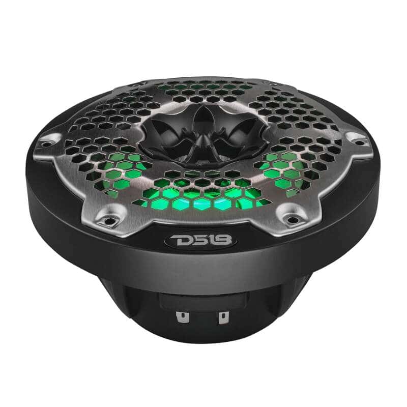 DS18 — DS18 NXL-M Series Spkr w/ RGB LED Lights 6.5in 2-Way 100 Watts RMS 4 ohm Blk Grill Detached w/ Cover - view 6