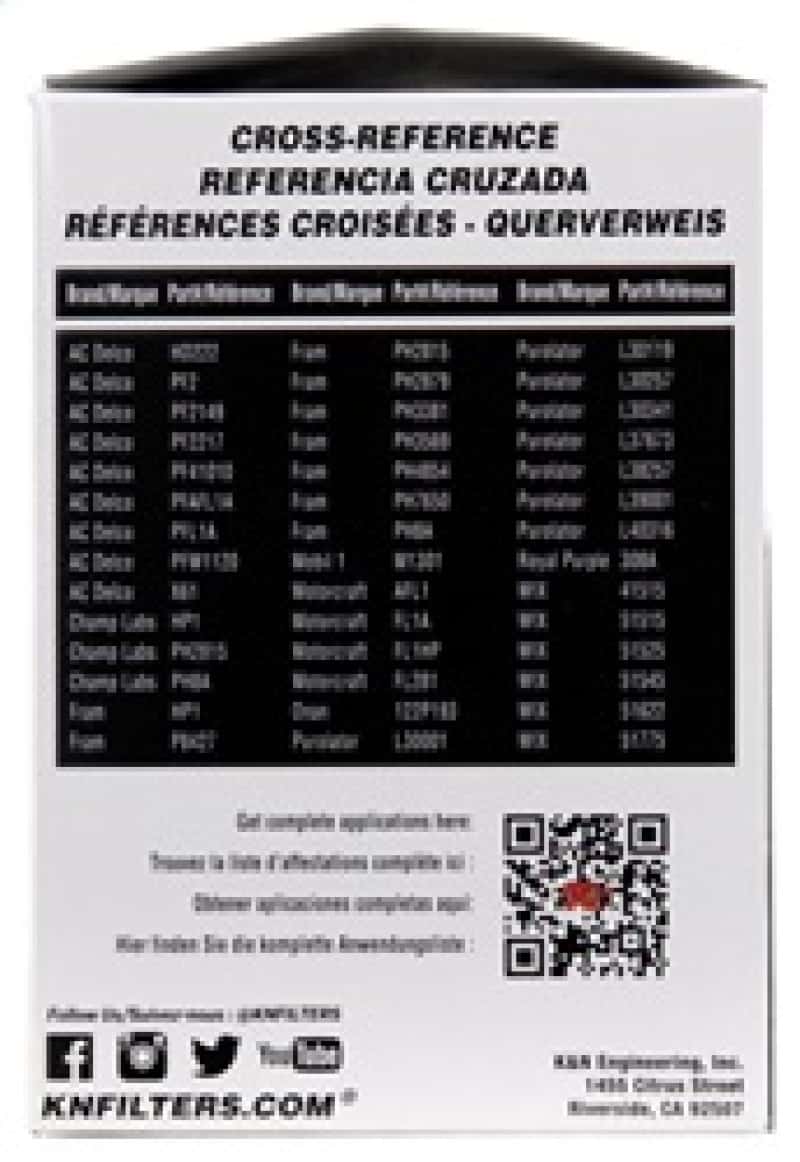 K&N Engineering — K&N Oil Filter for Ford/Audi/VW/Toyota/Mercury/Mazda/Nissan/Dodge/Lincoln/Volvo 3.656in OD - view 8