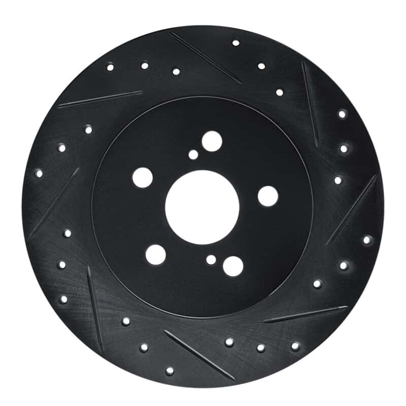 R1 Concepts — R1 11-17 Lexus CT200H Rear Right Drilled & Slotted Black Brake Rotor
R1 Brake Rotor Drill - view 1