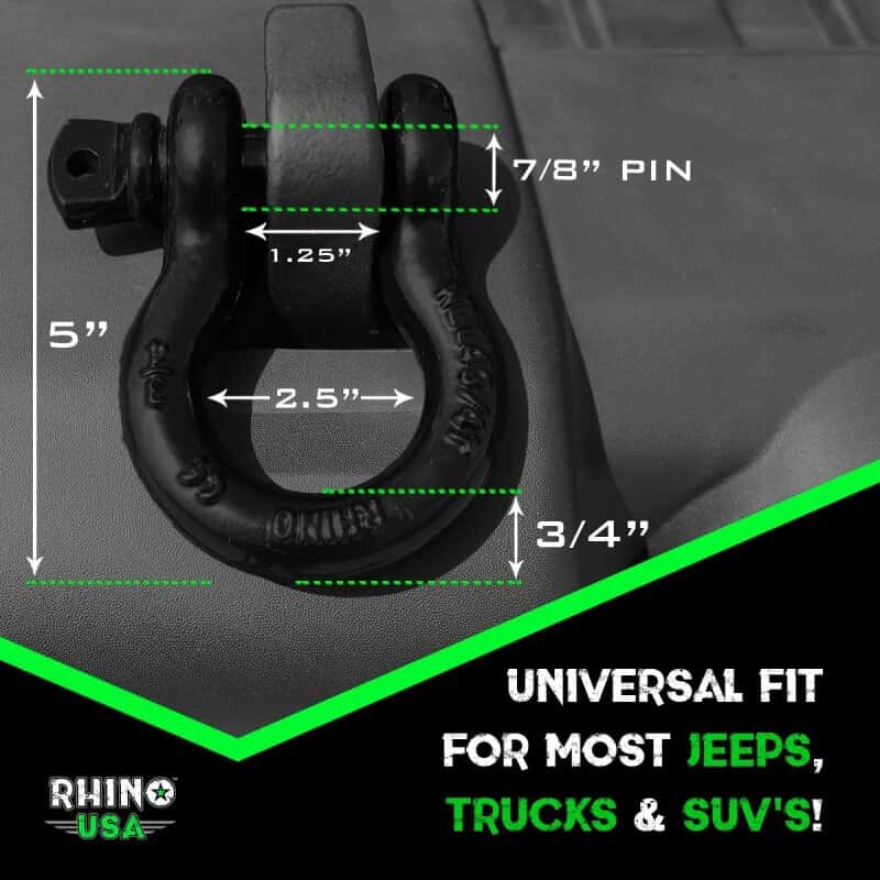 Rhino USA — Rhino USA 20Ft Tow Strap/Shackles Combo
Tow Strap - view 5