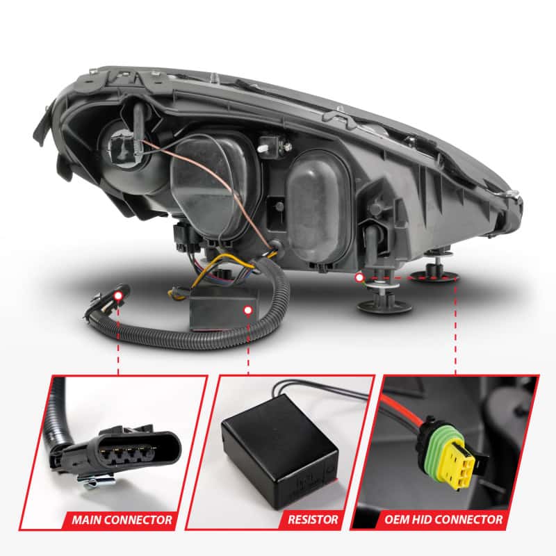 ANZO — ANZO 05-13 Chevrolet Corvette Projector Headlights w/switchback & Sequential LED - Black Amber
Head Light Set
HdLtSet - view 11