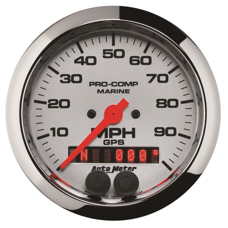 AutoMeter — Autometer Marine Chrome 3-3/8in 100MPH GPS Speedometer Gauge
3.4" SPD GPS 100 MC - view 4
