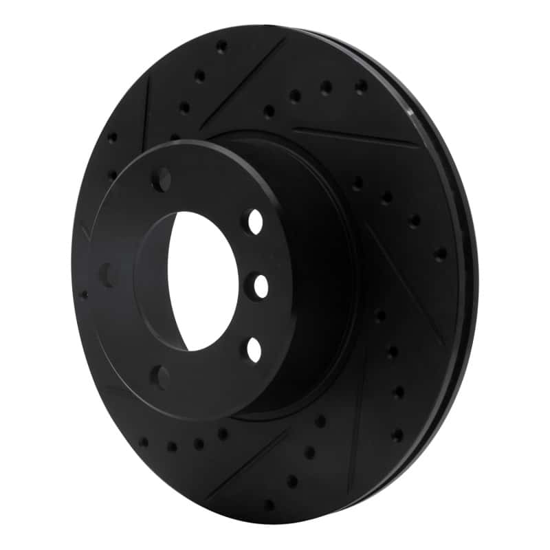 R1 Concepts — R1 96-03 BMW 528I Front Left Drilled & Slotted Black Brake Rotor
R1 Brake Rotor Drill - view 2