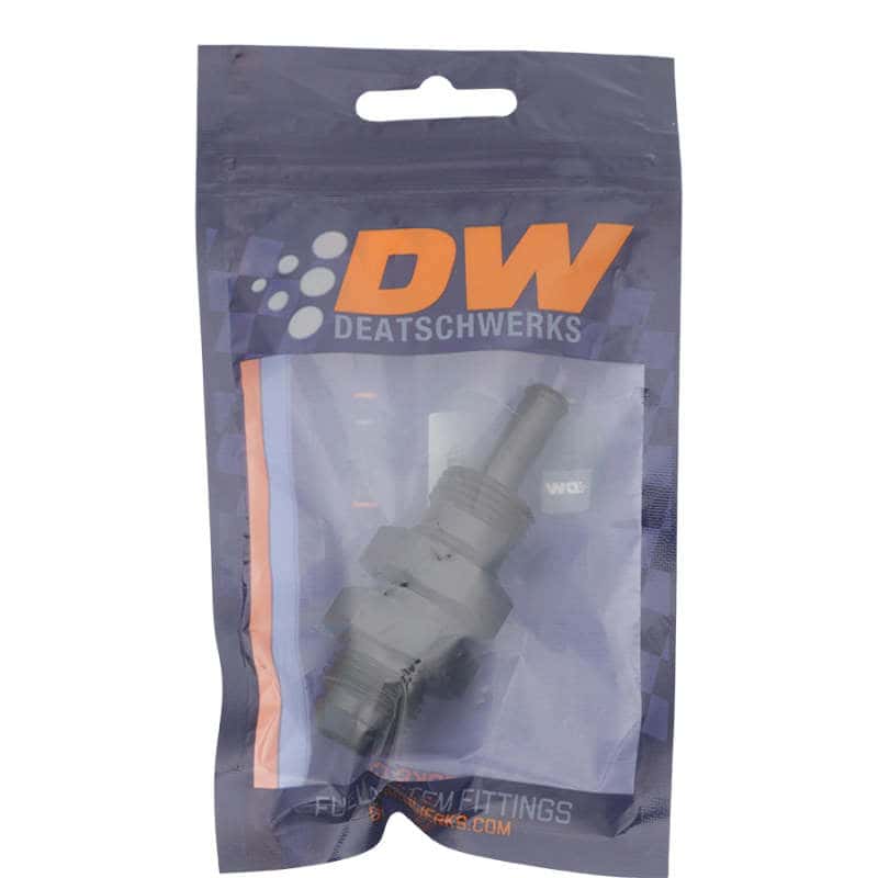 DeatschWerks — DeatschWerks 8AN Male Flare to Straight 3/8in Single Hose Barb - Anodized Matte Black
Lines & Fittings - view 2