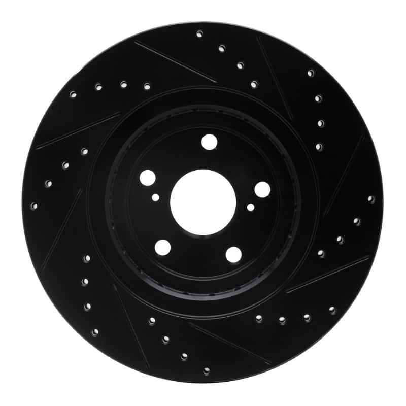 R1 Concepts — R1 08-21 Lexus NX200T Front Left Drilled & Slotted Black Brake Rotor
R1 Brake Rotor Drill - view 5