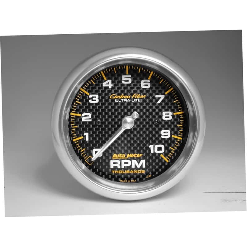 AutoMeter — Autometer Carbon Fiber 3 3/8 10000 RPM In-Dash Tachometer
GA TACH 3.4" 10K CF - view 2