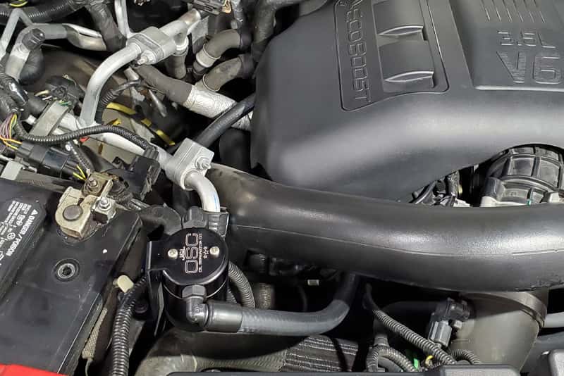 J&L — J&L 2015-2017 Ford Expedition 3.5L EcoBoost Oil Separator 3.0 - Black Anodized
Oil Separator - view 3