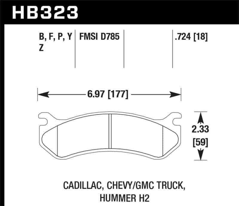 Hawk Performance — Hawk Chevy / GMC Truck / Hummer LTS Street Rear Brake Pads
Disc Brake Pad - view 2
