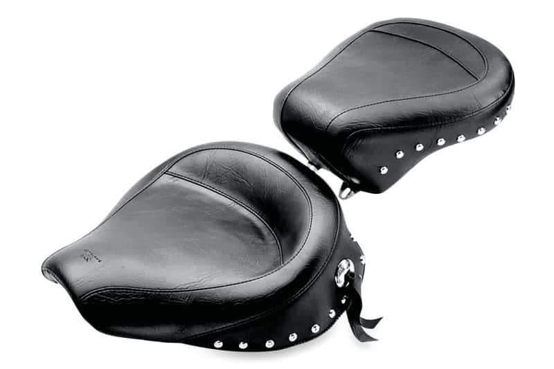Mustang Motorcycle — Mustang 91-05 Harley Dyna Wide Touring Passenger Seat w/Studs - Black - view 1