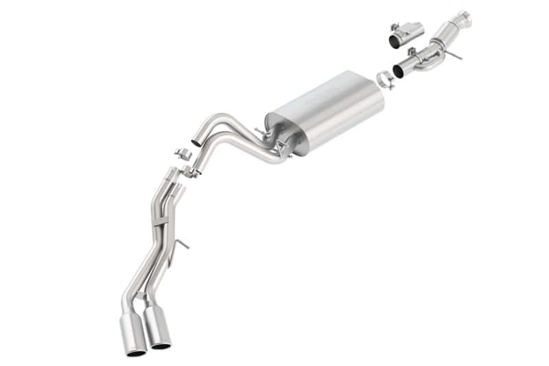 Borla — Borla Touring Cat Back 15-16 GMC Denali 6.2L V8 2.75in, 2.25in Dual Same Side Exit 4in Tips Exhaust
Cat-Back System
ExhstSysKt - view 3
