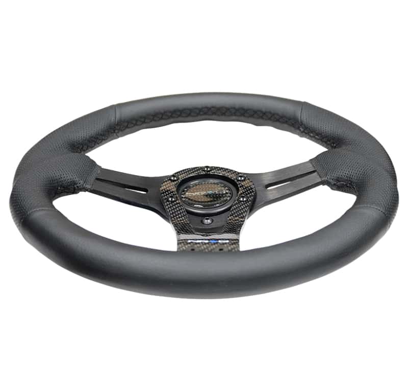 NRG — NRG Reinforced Steering Wheel (320mm) w/Carbon Center Spoke - view 3