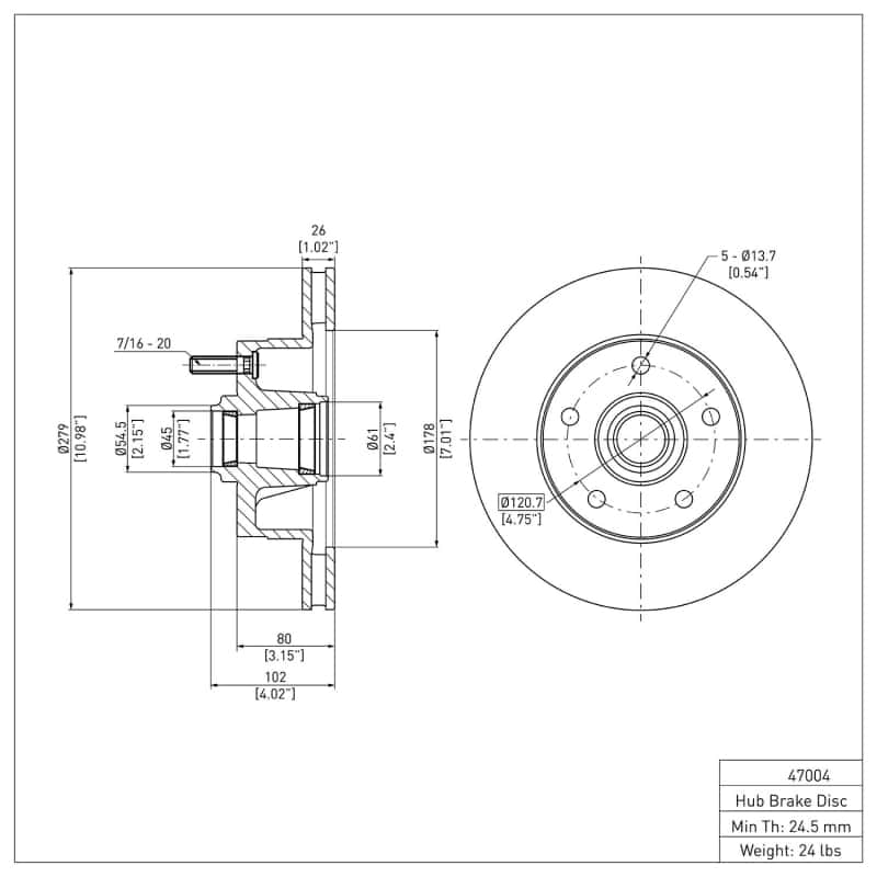 DFC — DFC 67-74 Buick Special Front GeoSPEC Coated Rotor
DFC Brake Rotor - view 6
