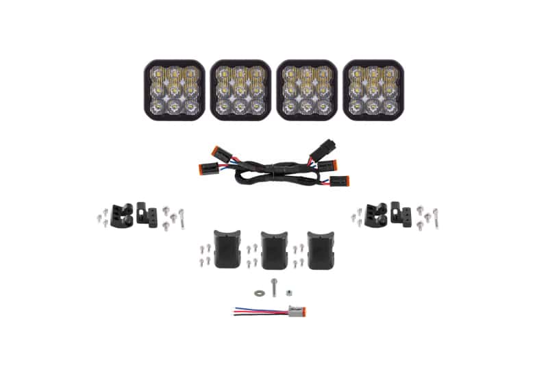 Diode Dynamics — Diode Dynamics SS5 Sport Universal CrossLink 4-Pod Lightbar - White Driving - view 1