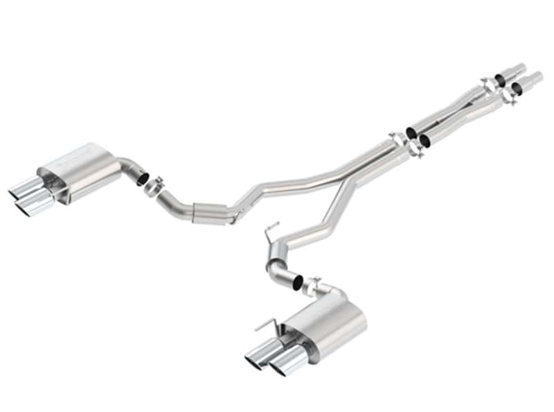 Borla — Borla 2018 Ford Mustang GT 5.0L AT/MT (w/o Valves) S-Type 3in Cat-Back Exhaust w/Polished Tips
Cat-Back System - view 1