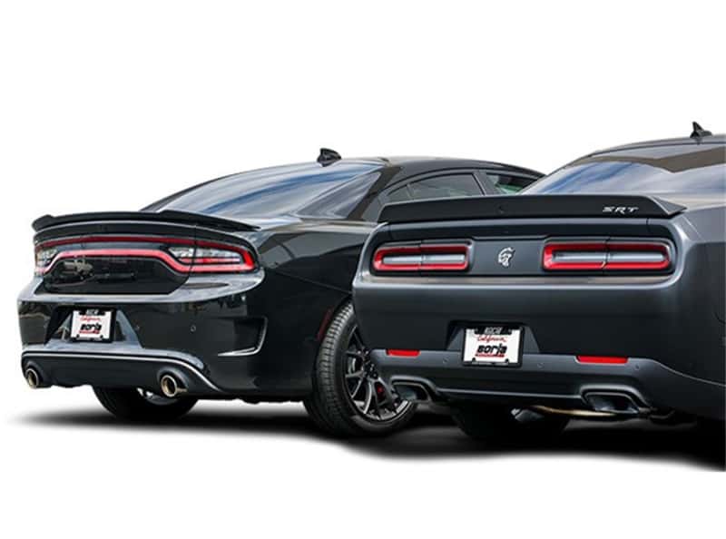 Borla — Borla 15-16 Dodge Challenger Hellcat 6.2L V8 ATAK w/ Valve Simulator CB Exhaust Factory Valance
Cat-Back System - view 6