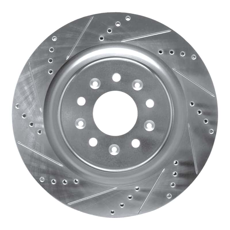 R1 Concepts — R1 00-06 Jaguar XJR Front Left Drilled & Slotted Silver Brake Rotor
R1 Brake Rotor Drill - view 1