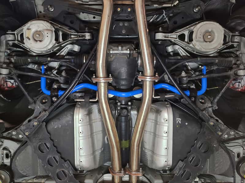 aFe — aFe 09-20 Nissan 370Z V6-3.7L Front and Rear Control Sway Bar Set - Blue
Sway Bar Set - view 6